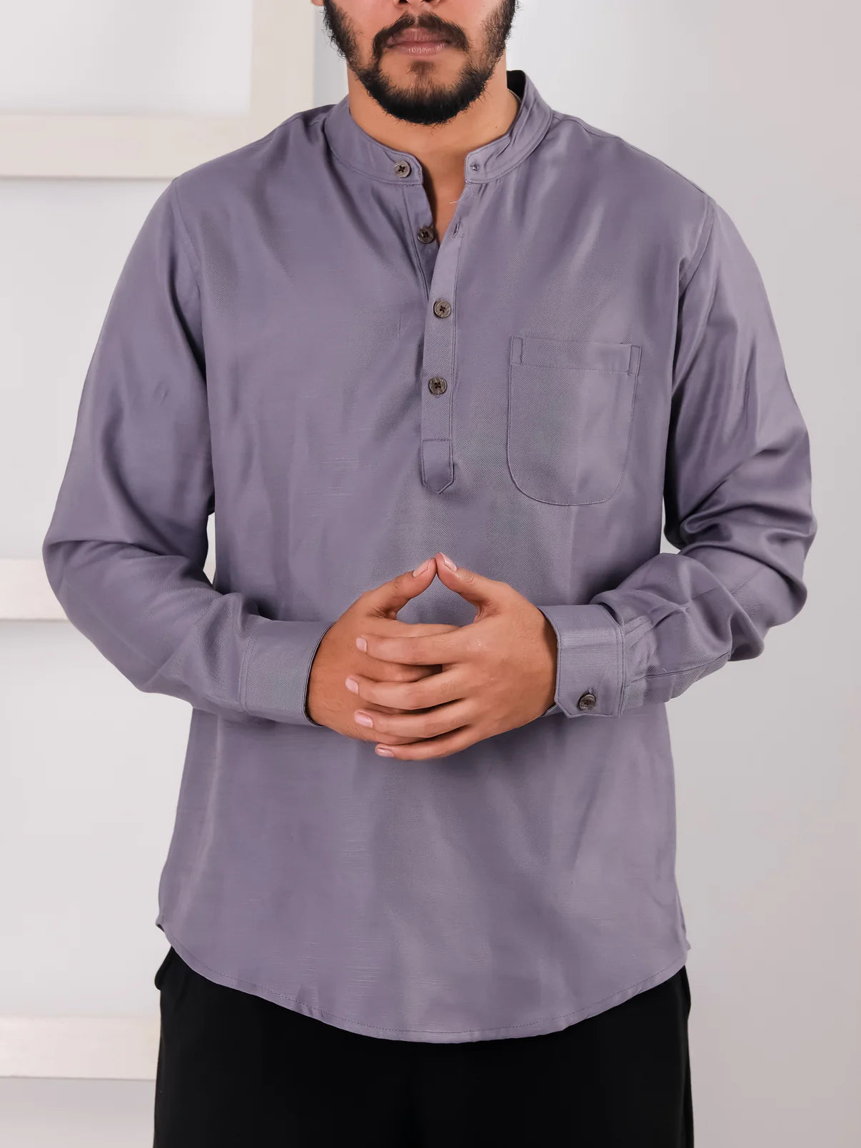 Premium Remi Cotton Katua - Steel Grey