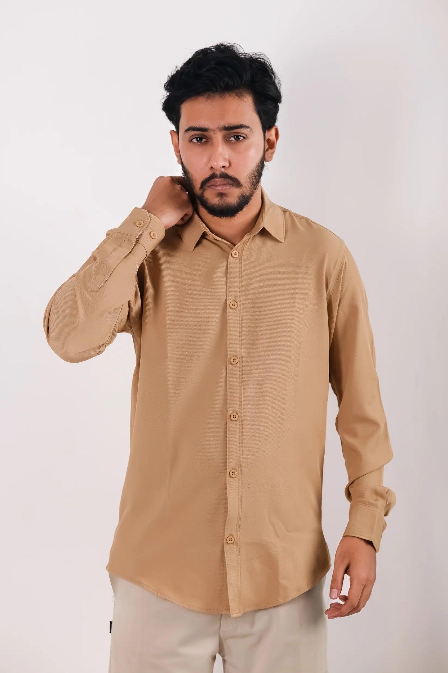 Premium Cherry Cottom Shirt - Khaki
