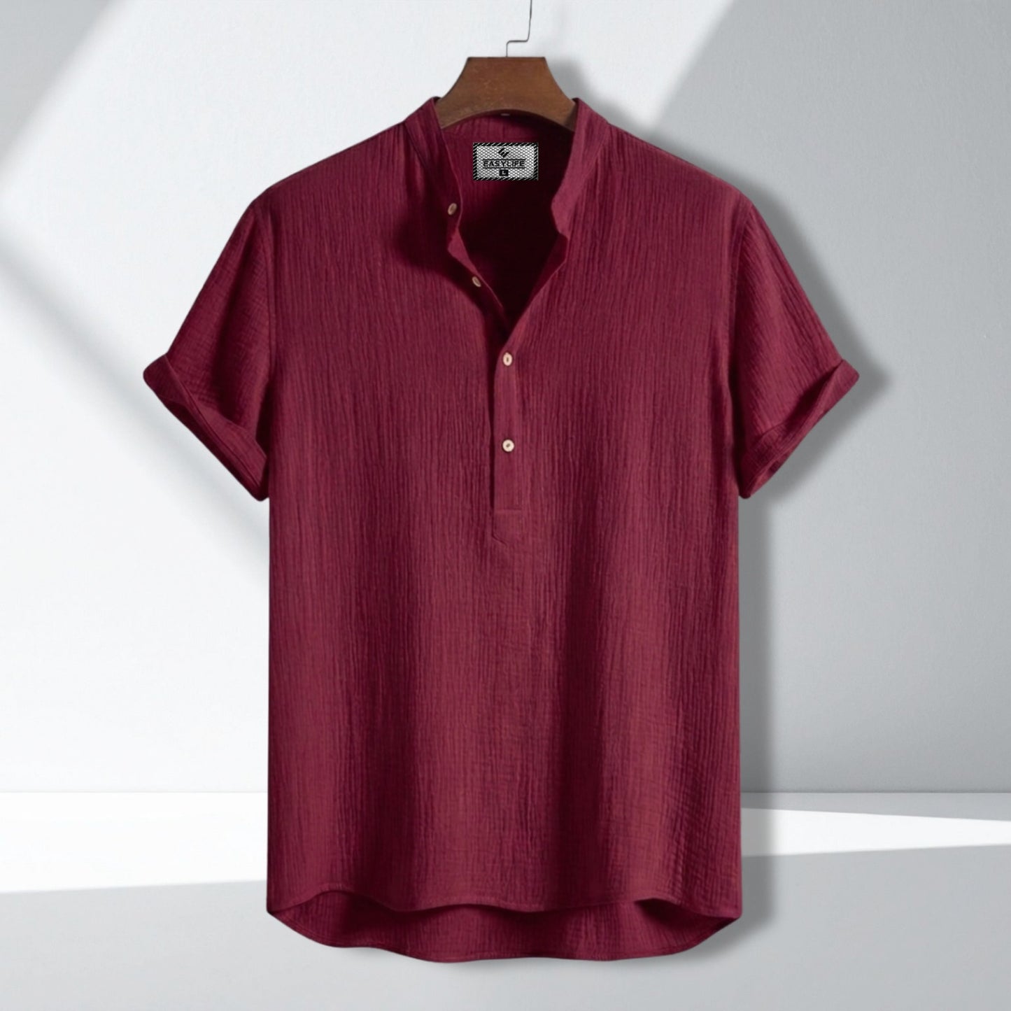 China Cotton Half Sleeve Katua - Marron