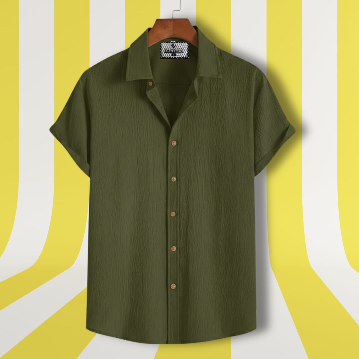 Zafran Half Sleeve Casual Shirt - Olive