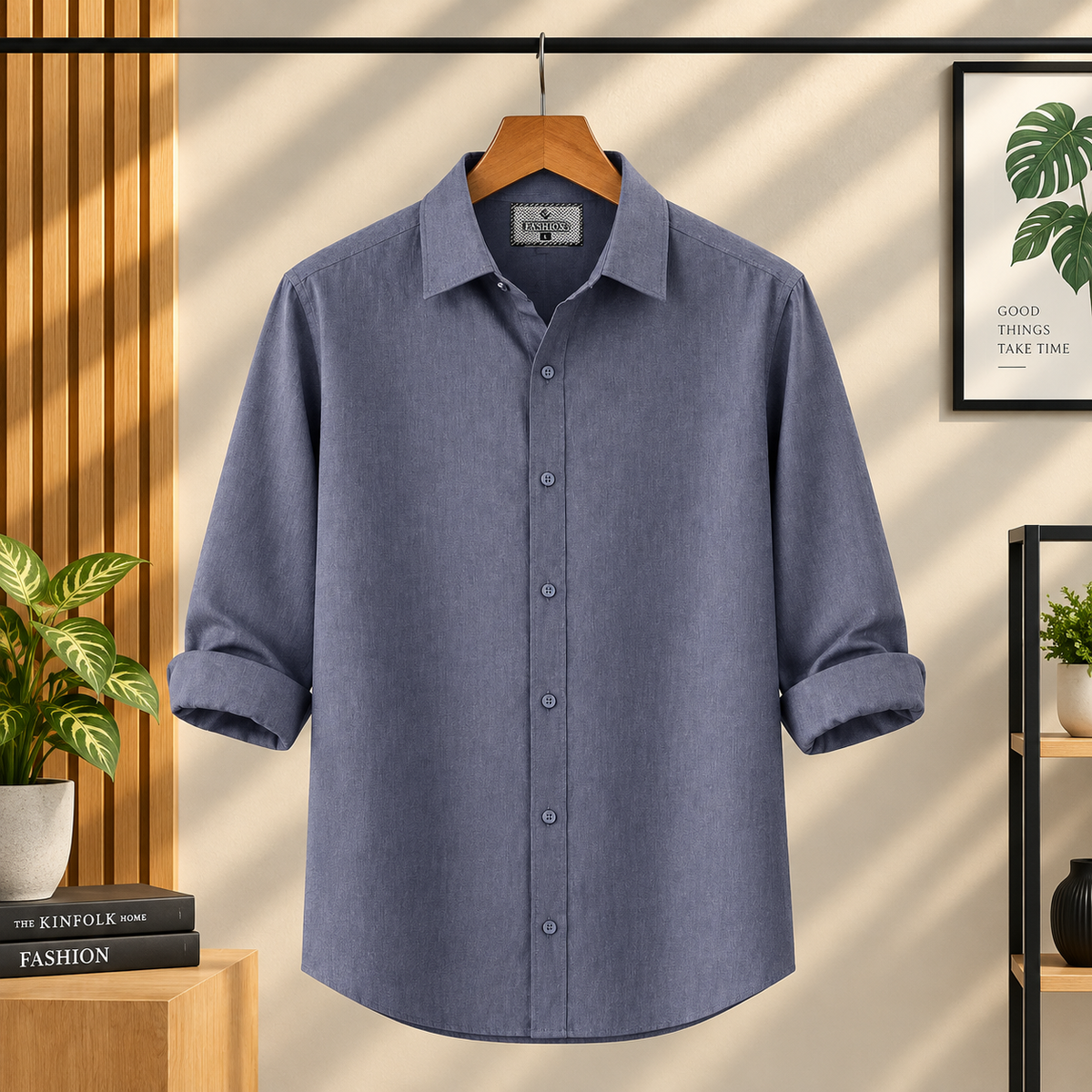 Premum Zafran Full Sleeve Shirt - Light Ash