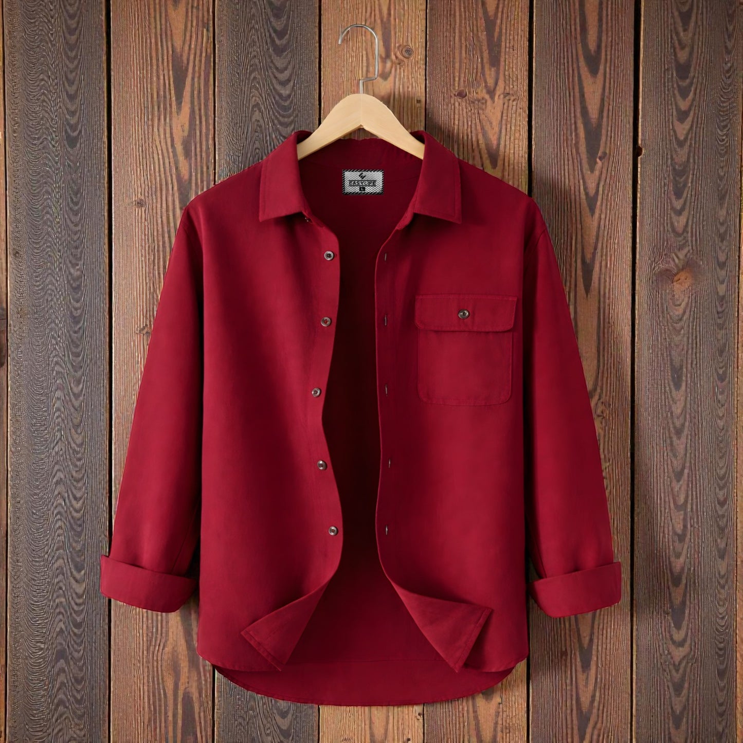 Premium Single Pocket Shirt - Marron