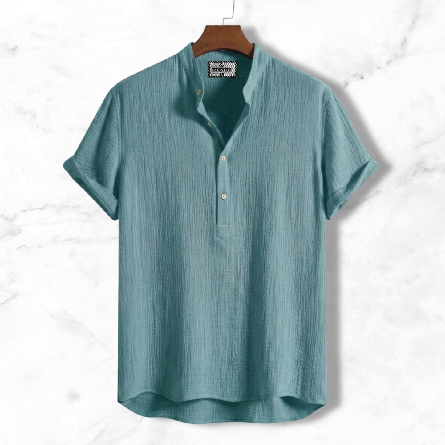 China Cotton Half Sleeve Katua - See Green