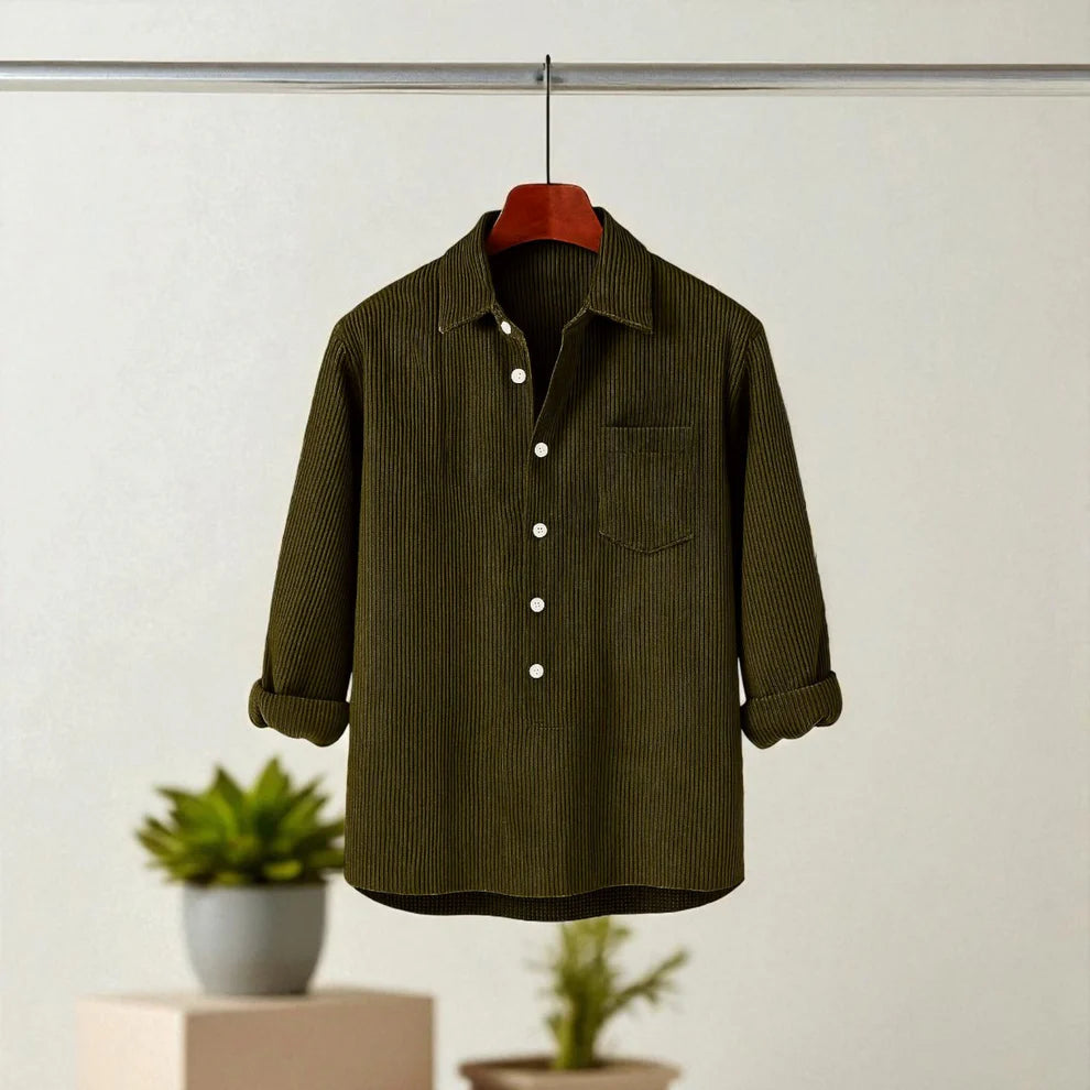 Full Sleeve Luxury Cord Katua - Olive