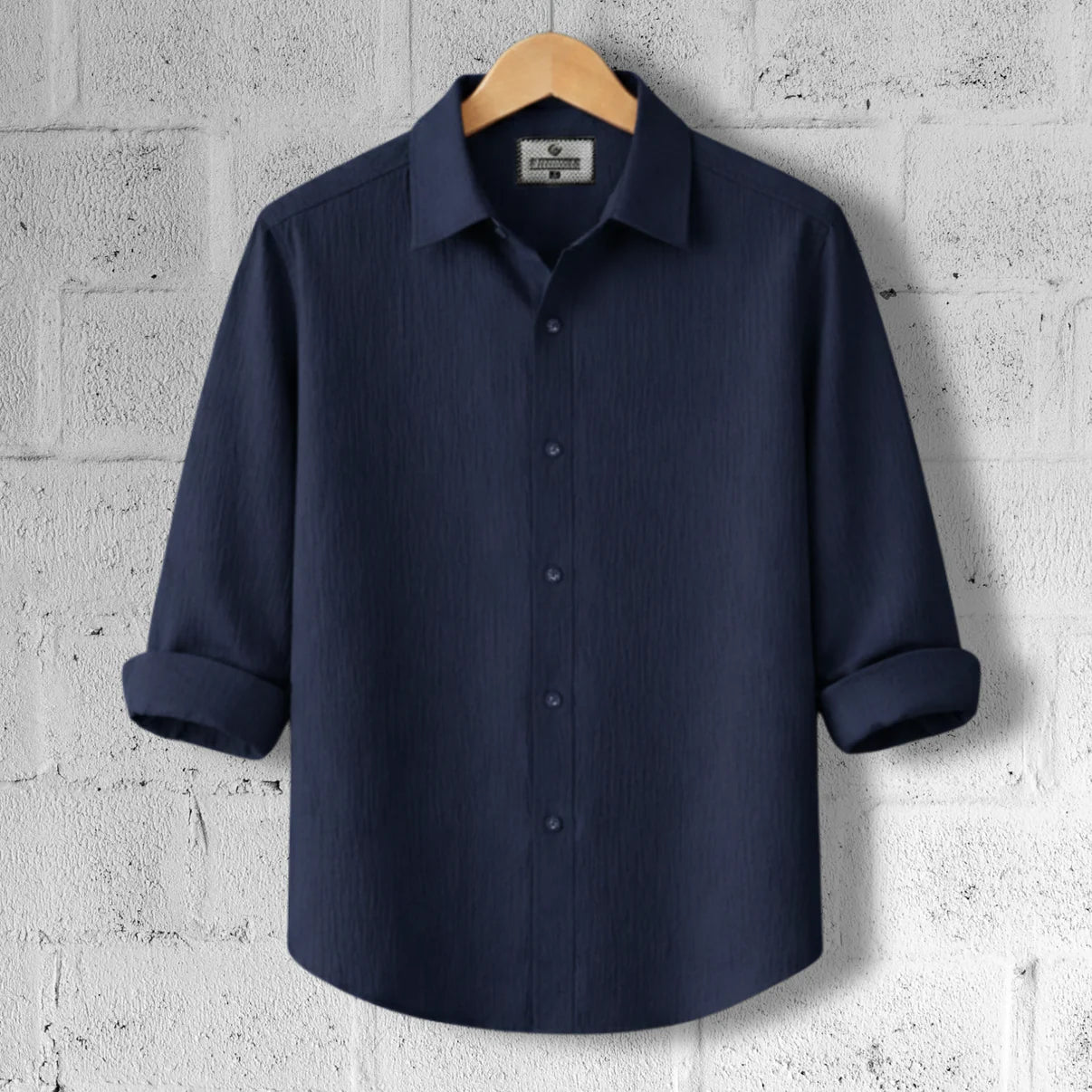 Premum Zafran Full Sleeve Shirt - Navy