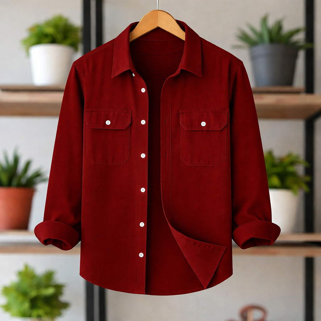 Full Sleeve Two Pocket Cotton-Shirt
