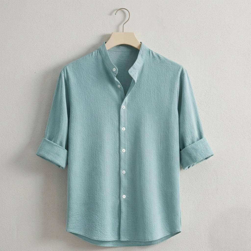 Zafran Band Collar Shirt