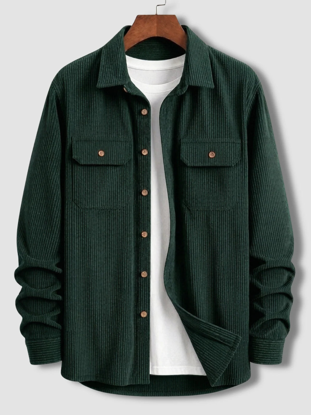 Urban Cord Shirt / Jacket -  Bottle Green