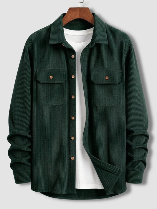 Urban Cord Shirt / Jacket -  Bottle Green