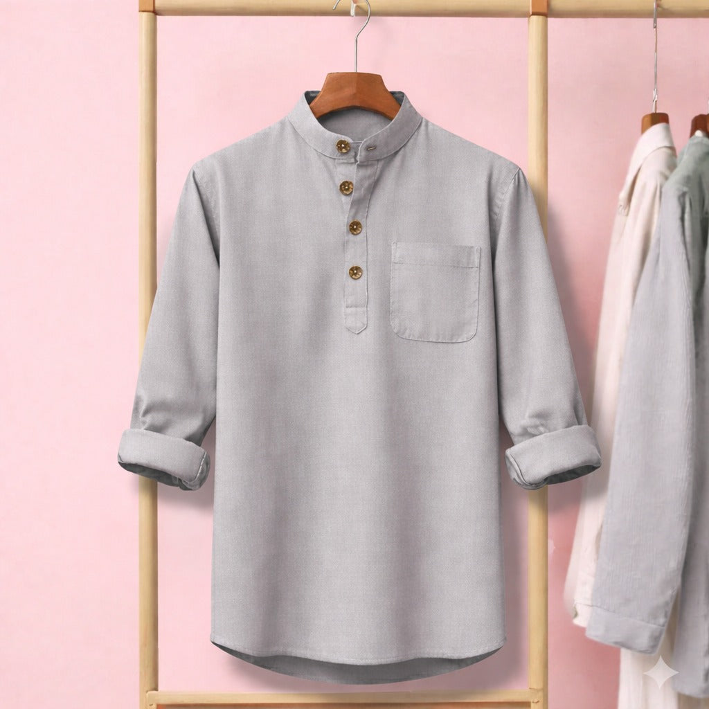 Full Sleeve Luxury Katua - Ash