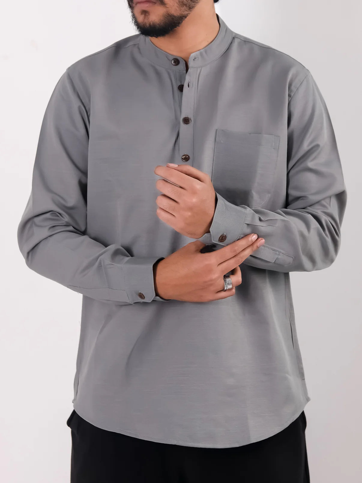 Premium Remi Cotton Katua - Ash