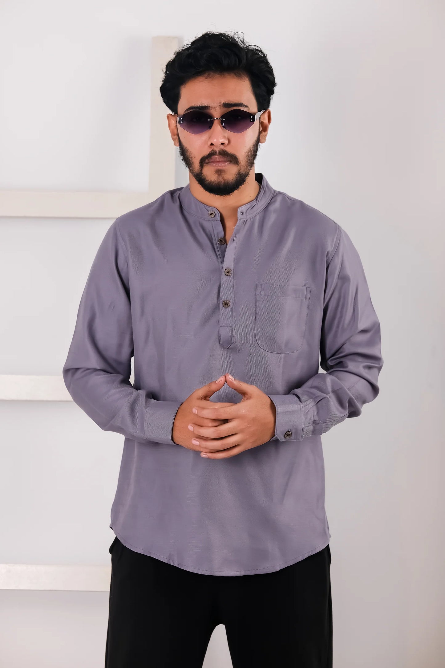 Premium Remi Cotton Katua - Steel Grey