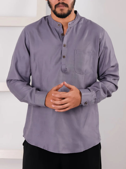 Premium Remi Cotton Katua - Steel Grey