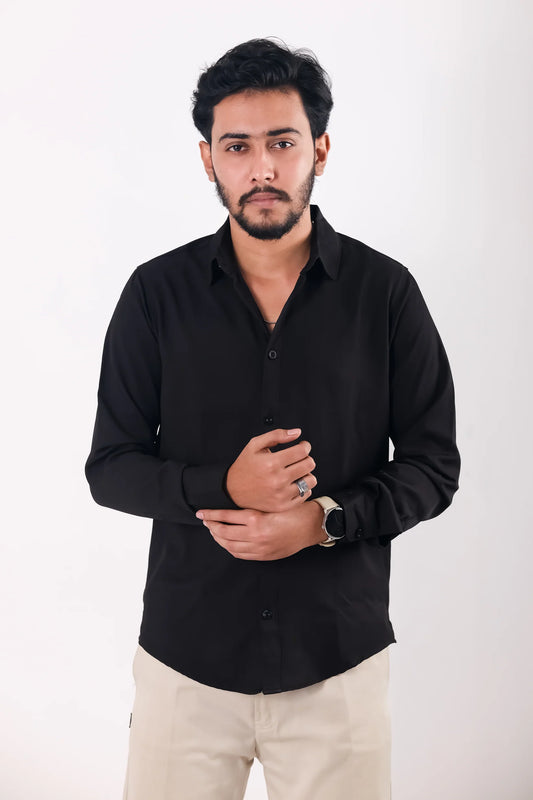 Premium Cherry Cottom Shirt - Black