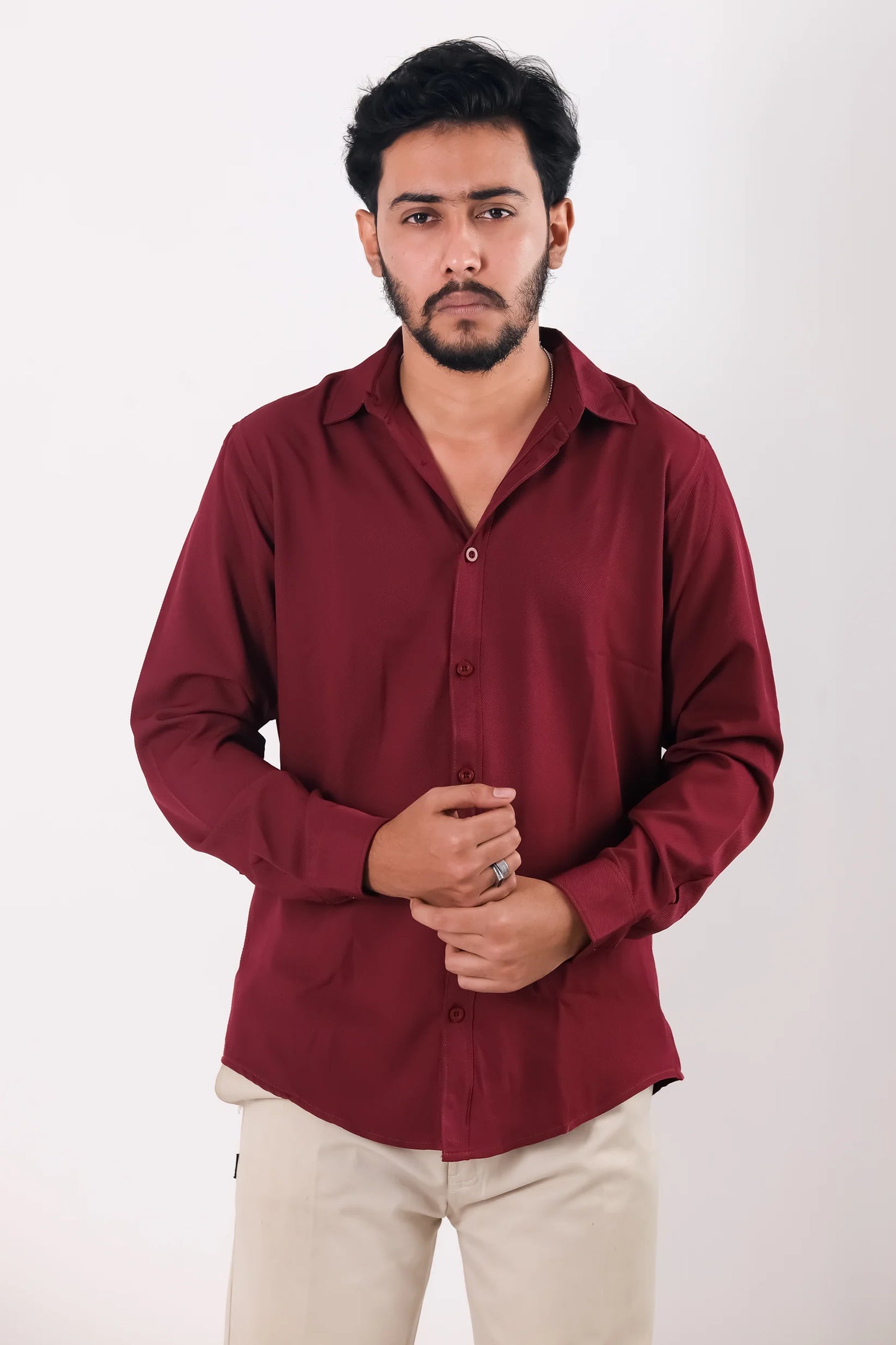 Premium Cherry Cottom Shirt - Marron