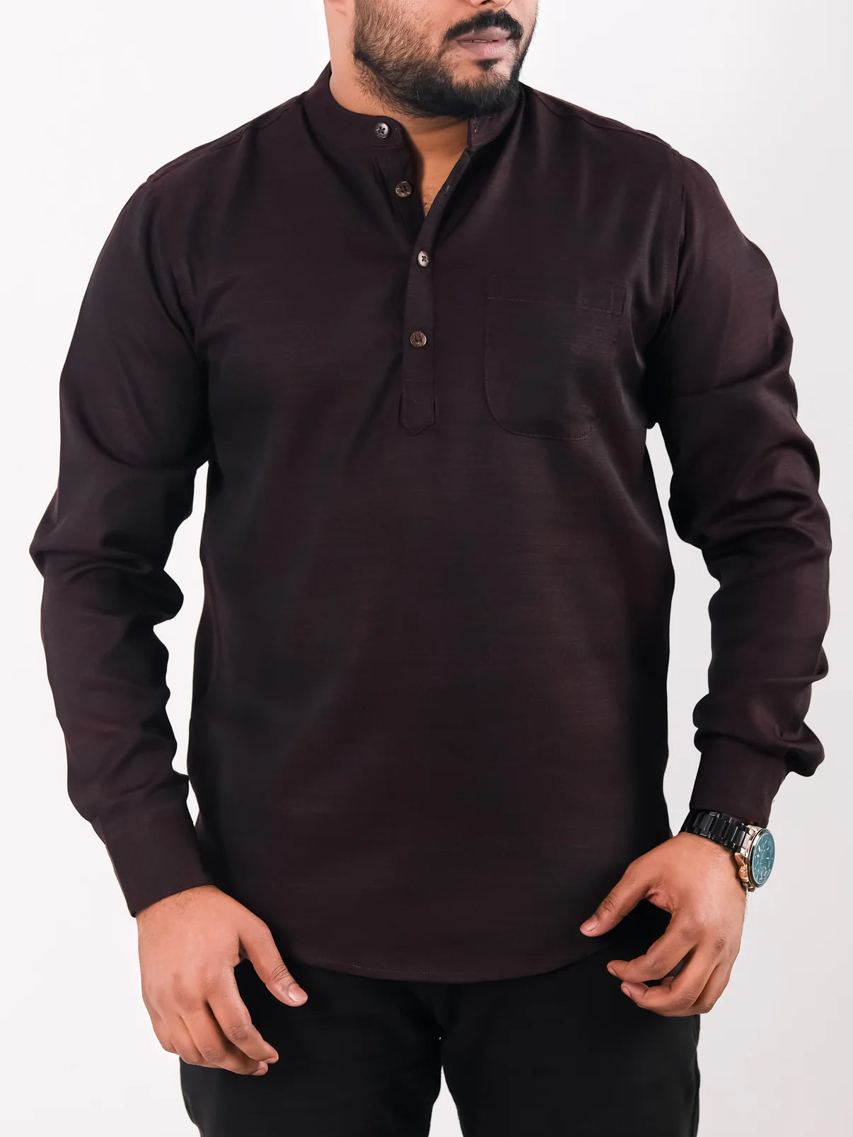Premium Remi Cotton Katua - Black
