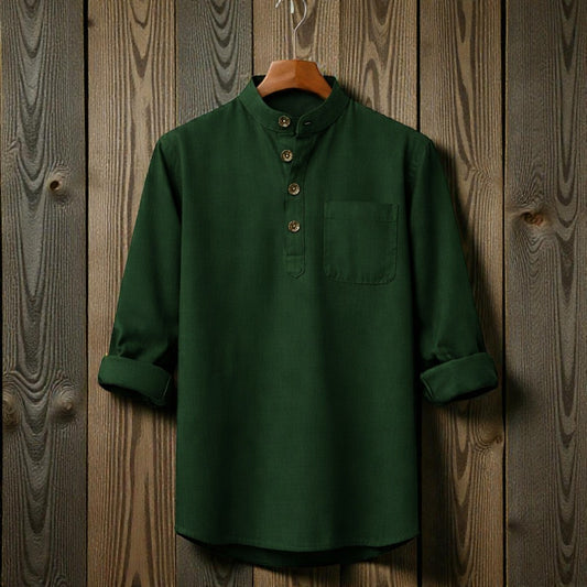 Full Sleeve Luxury Katua - Bottle Green
