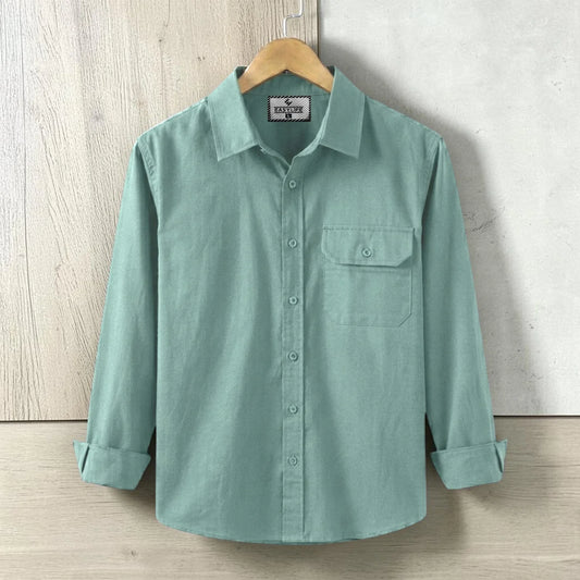 Premium Single Pocket  Shirt - Sea Green