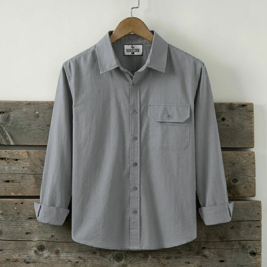 Premium Single Pocket  Shirt - Ash