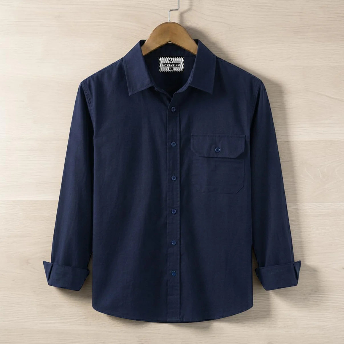 Premium Single Pocket  Shirt - Navy