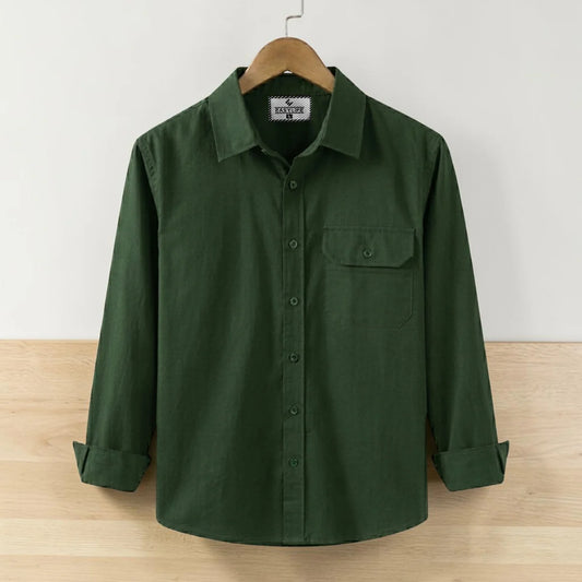 Premium Single Pocket  Shirt - Green