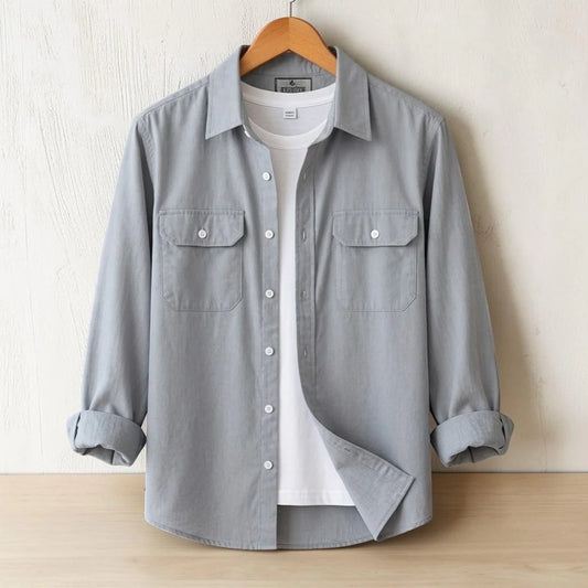 Two Pocket Ash Color Shirt
