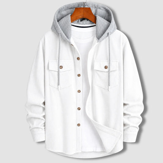 Signature Cord Hoodie - White