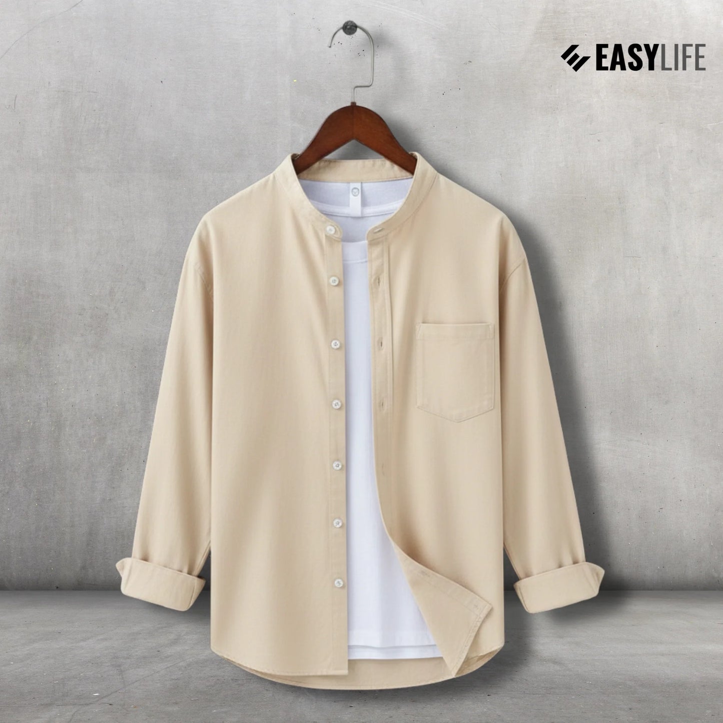 Bend collar full sleeve casual shirt - Creem