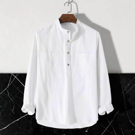 Two Pocket Full Sleeve Katua - White
