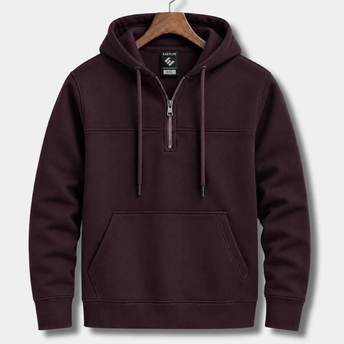 Classic Half-Zip Hoodie - Deep Magenta