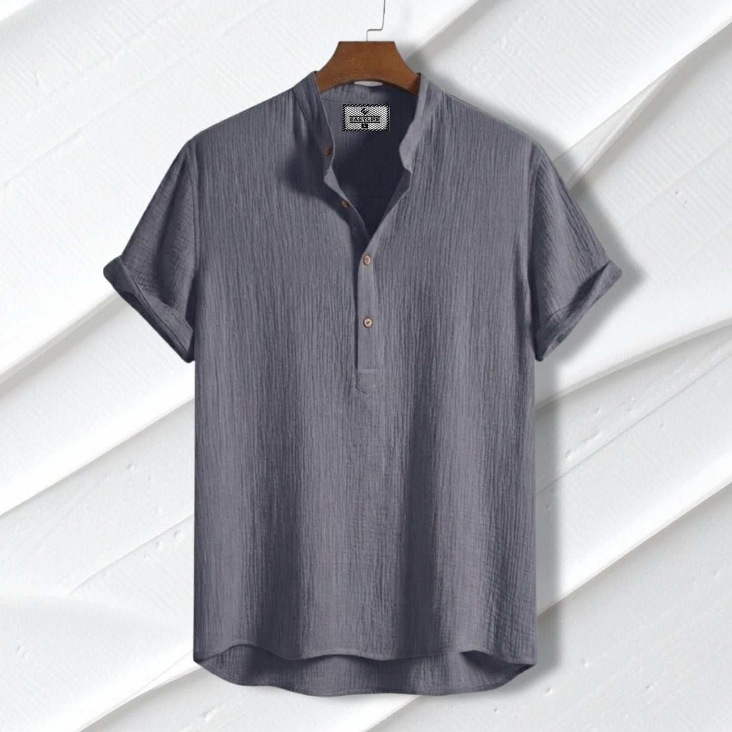 China Cotton Half Sleeve Katua - Ash