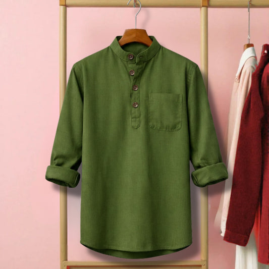 Full Sleeve Luxury Katua - Olive