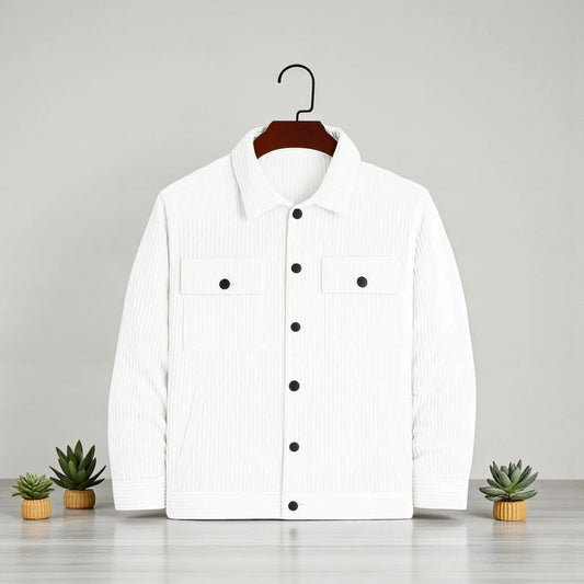 Men's Corduroy Light Weight Jackets -  white