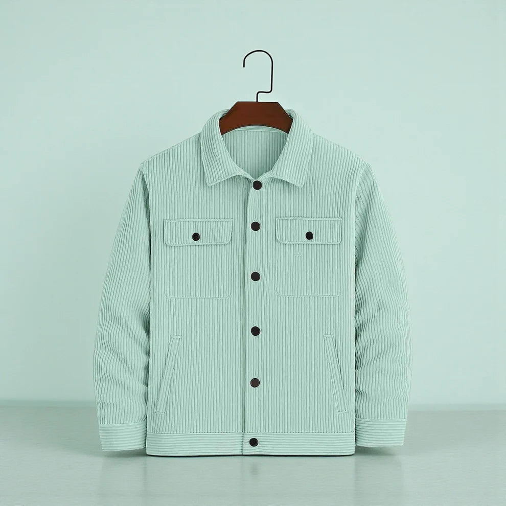 Men's Corduroy Light Weight Jackets - Moss Green