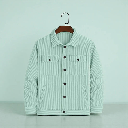 Men's Corduroy Light Weight Jackets - Moss Green