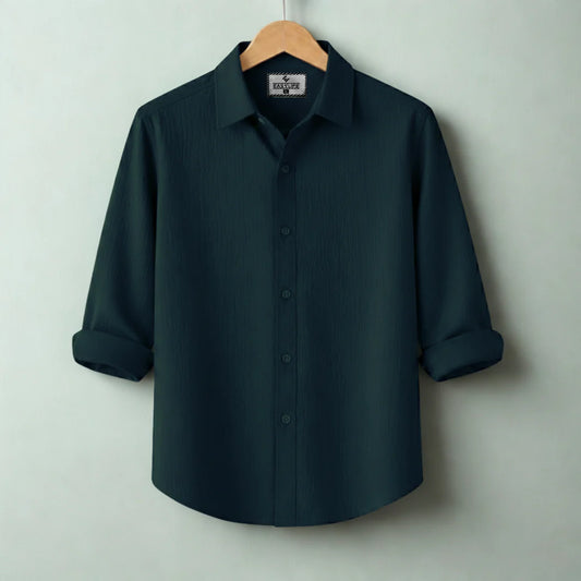 Premum Zafran Full Sleeve Shirt - Midnight Teal