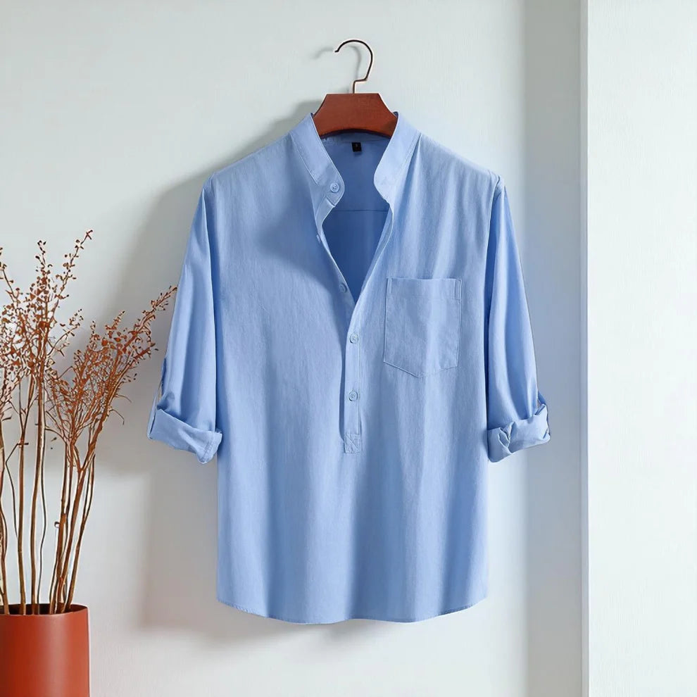 Full Sleeve Luxury Cotton Katua-Sky