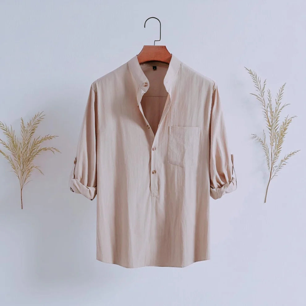 Full Sleeve Luxury Cotton Katua-Cream