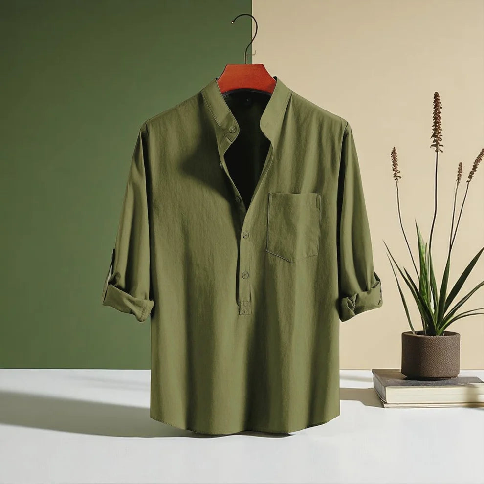 Full Sleeve Luxury Cotton Katua-olive