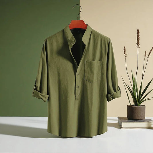 Full Sleeve Luxury Cotton Katua-olive