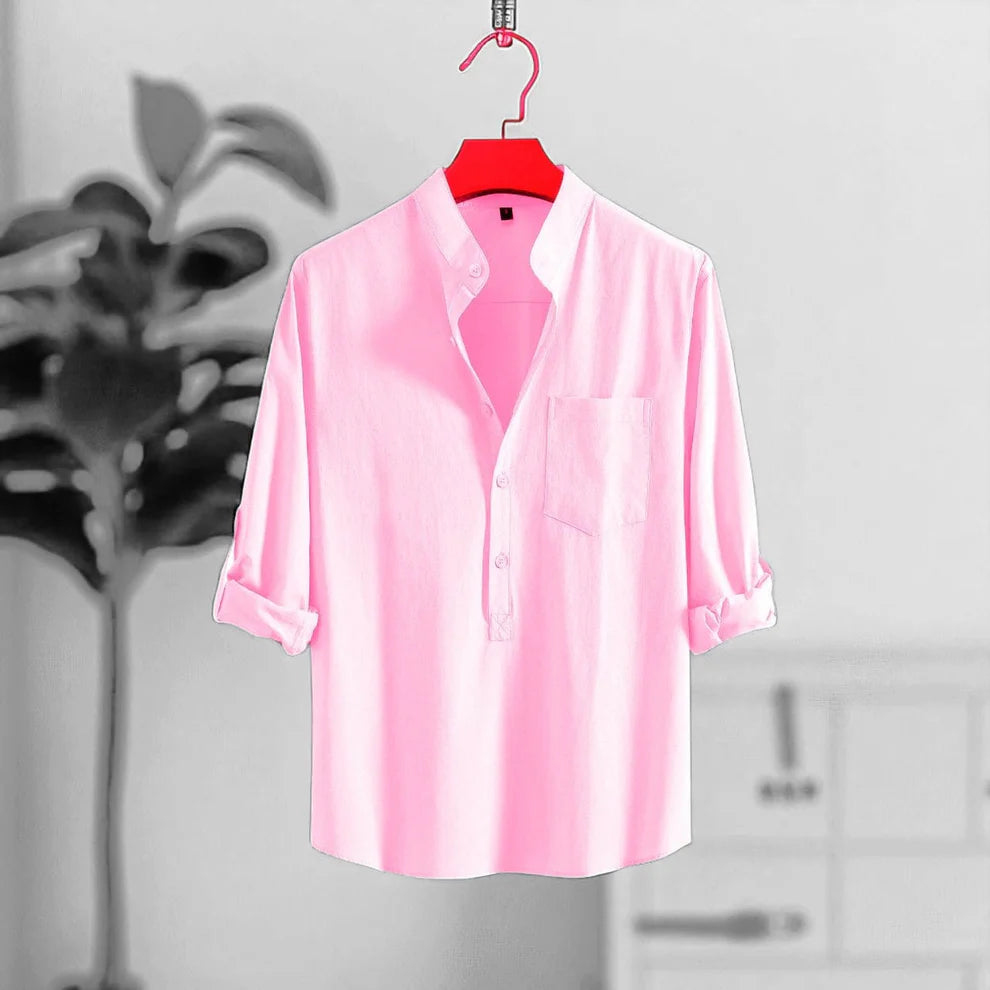 Full Sleeve Luxury Cotton Katua-Pink