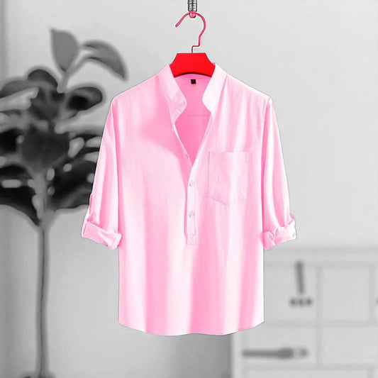 Full Sleeve Luxury Cotton Katua-Pink