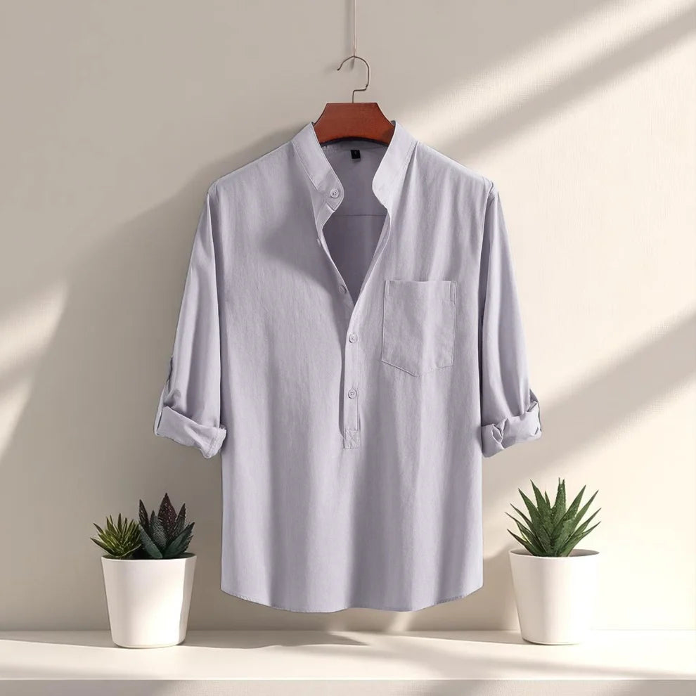 Full Sleeve Luxury Cotton Katua-Ash