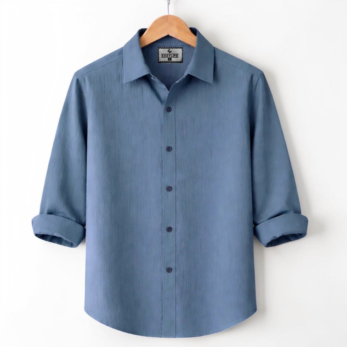 Premum Zafran Full Sleeve Shirt - Light Sky