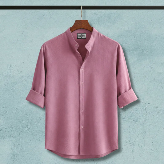 Zafran Band Collar Shirt - Onion