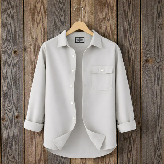 Premium Single Pocket  Shirt - Ash