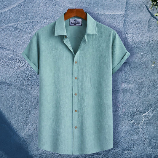 Zafran Half Sleeve Casual Shirt - Sea Green