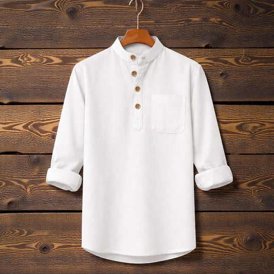 Full Sleeve Luxury Katua - White