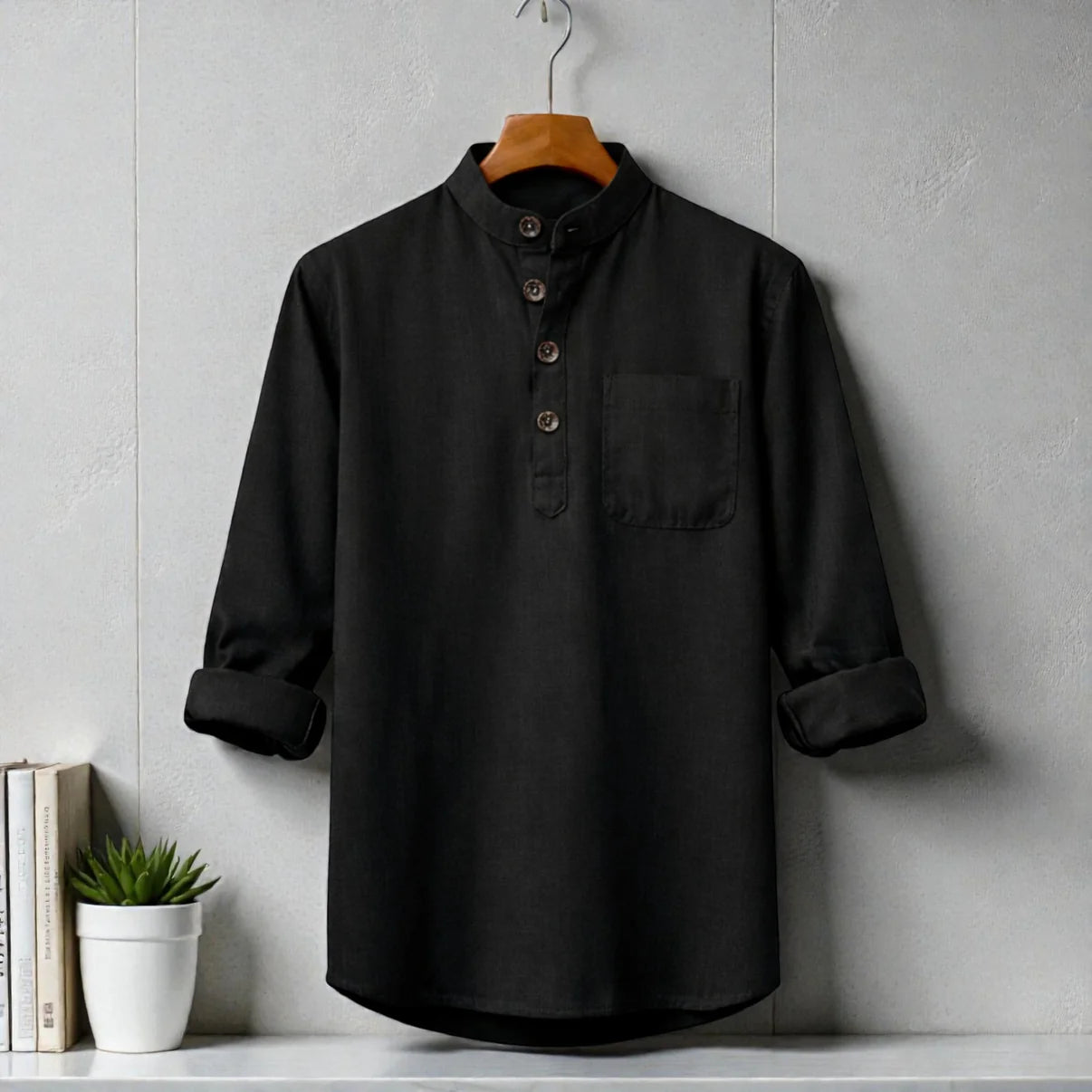 Full Sleeve Luxury Katua - Black