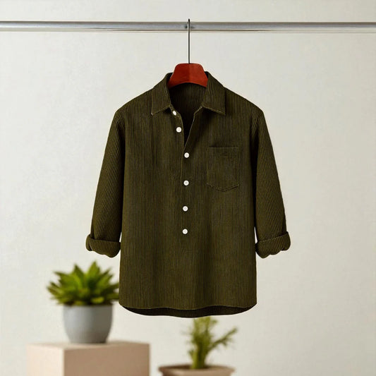 Full Sleeve Luxury  Cord Katua -  Olive